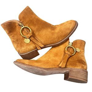 See By Chloe Tan Suede Ankle Booties